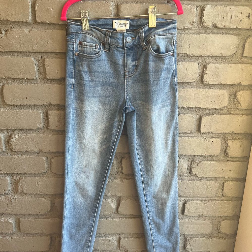 Revery Kids Girl’s Skinny Jeans - Ankle Skinny, Light Blue (8)